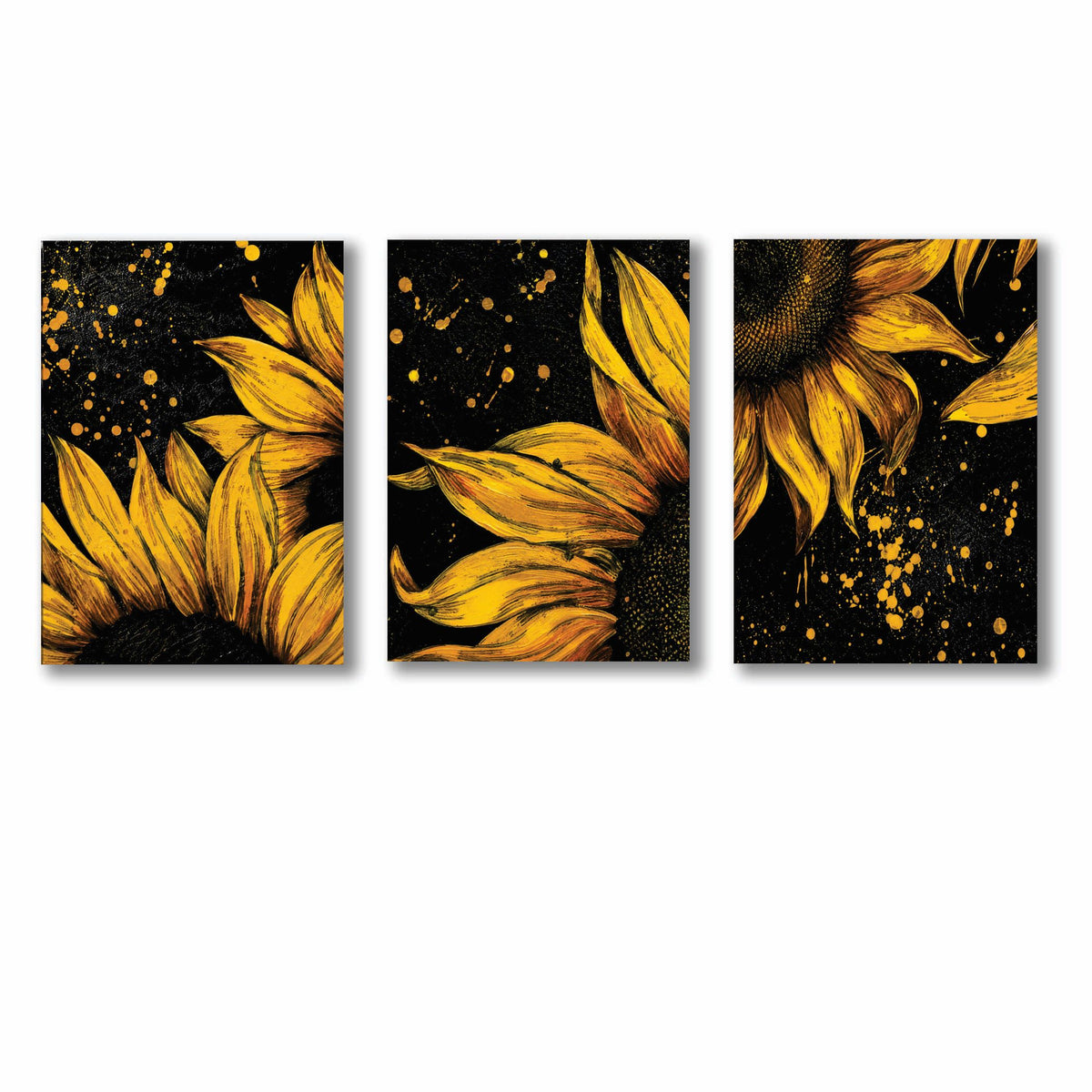 Sunflower Canvas Triptych