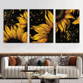 Sunflower Canvas Triptych