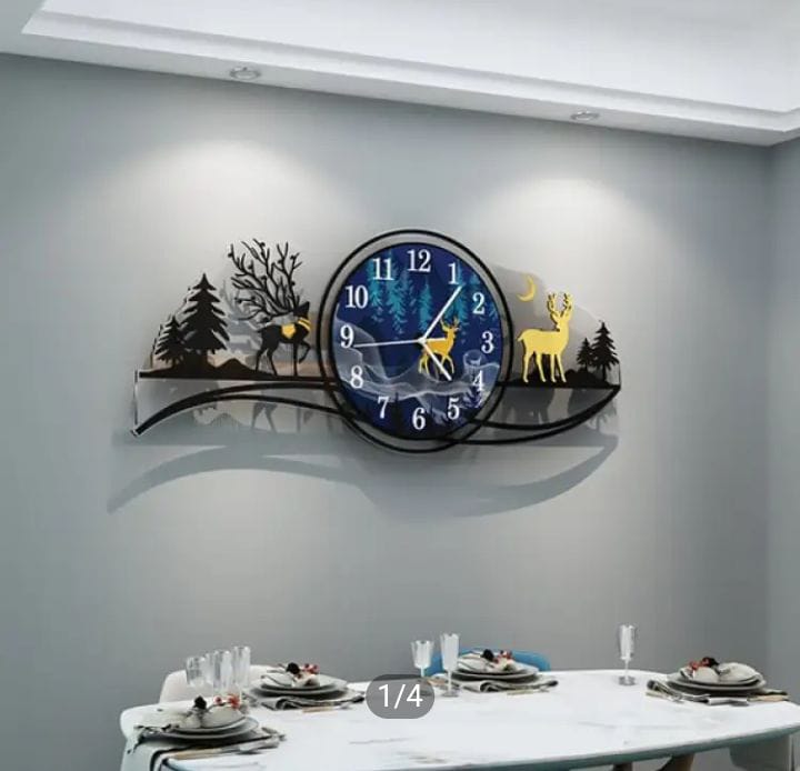 Forest Deer Clock