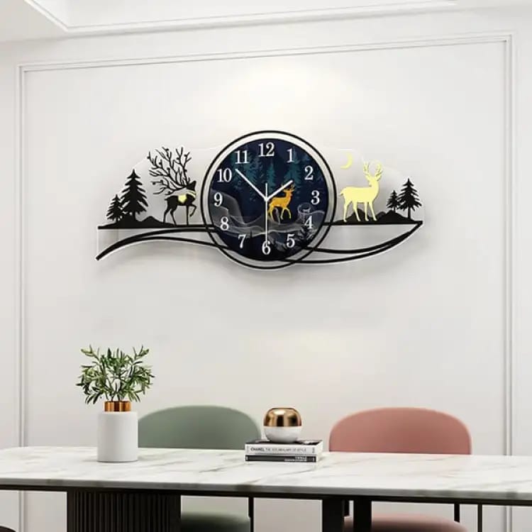 Forest Deer Clock