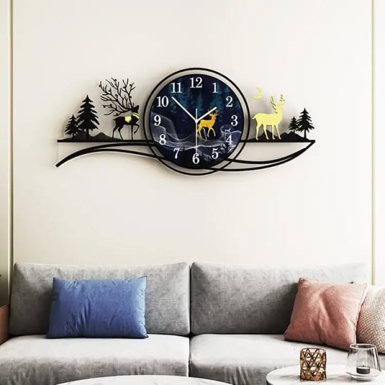 Forest Deer Clock