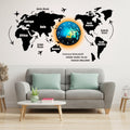 World Map Wall Clock