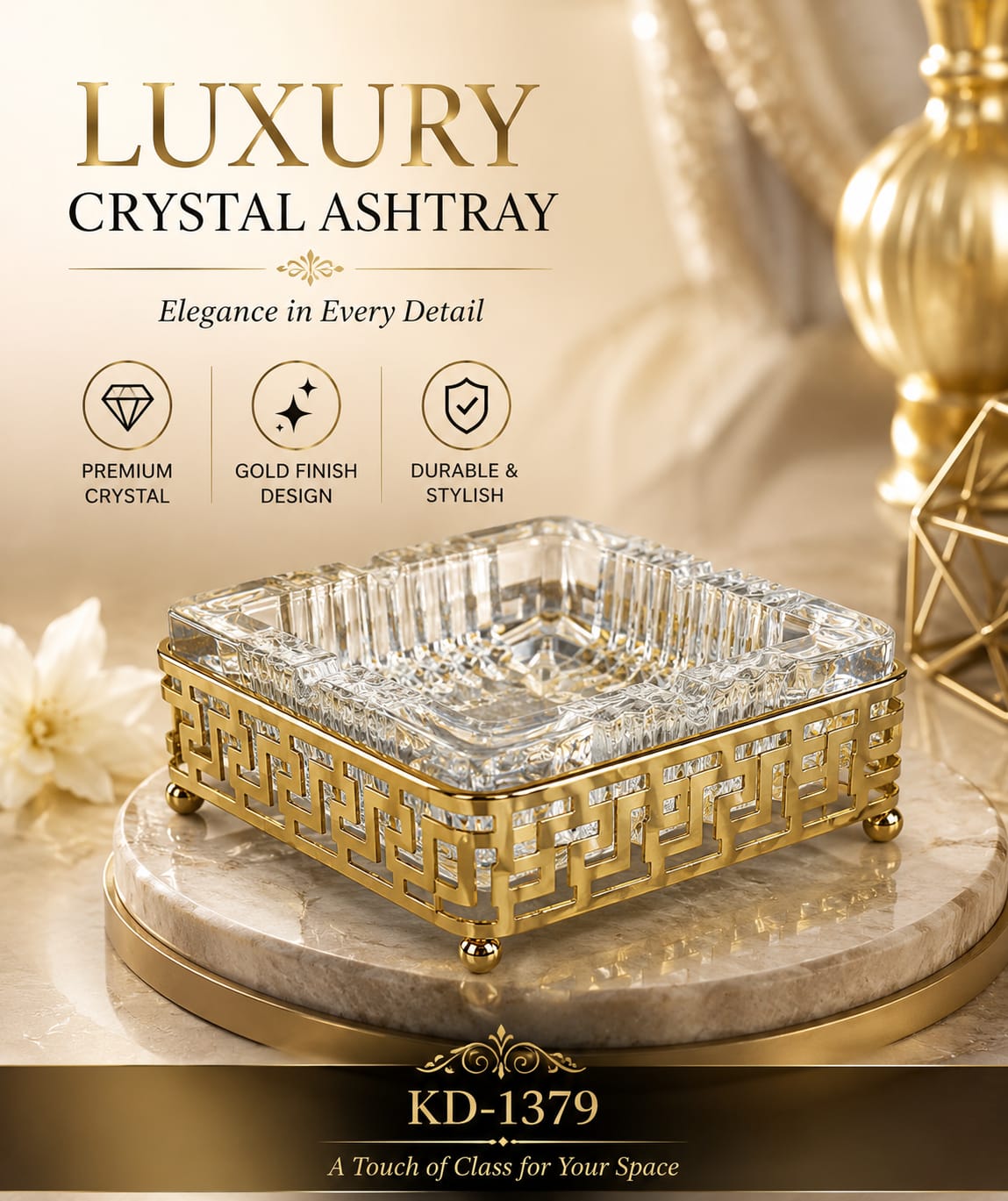 Luxury Crystal Ashtray